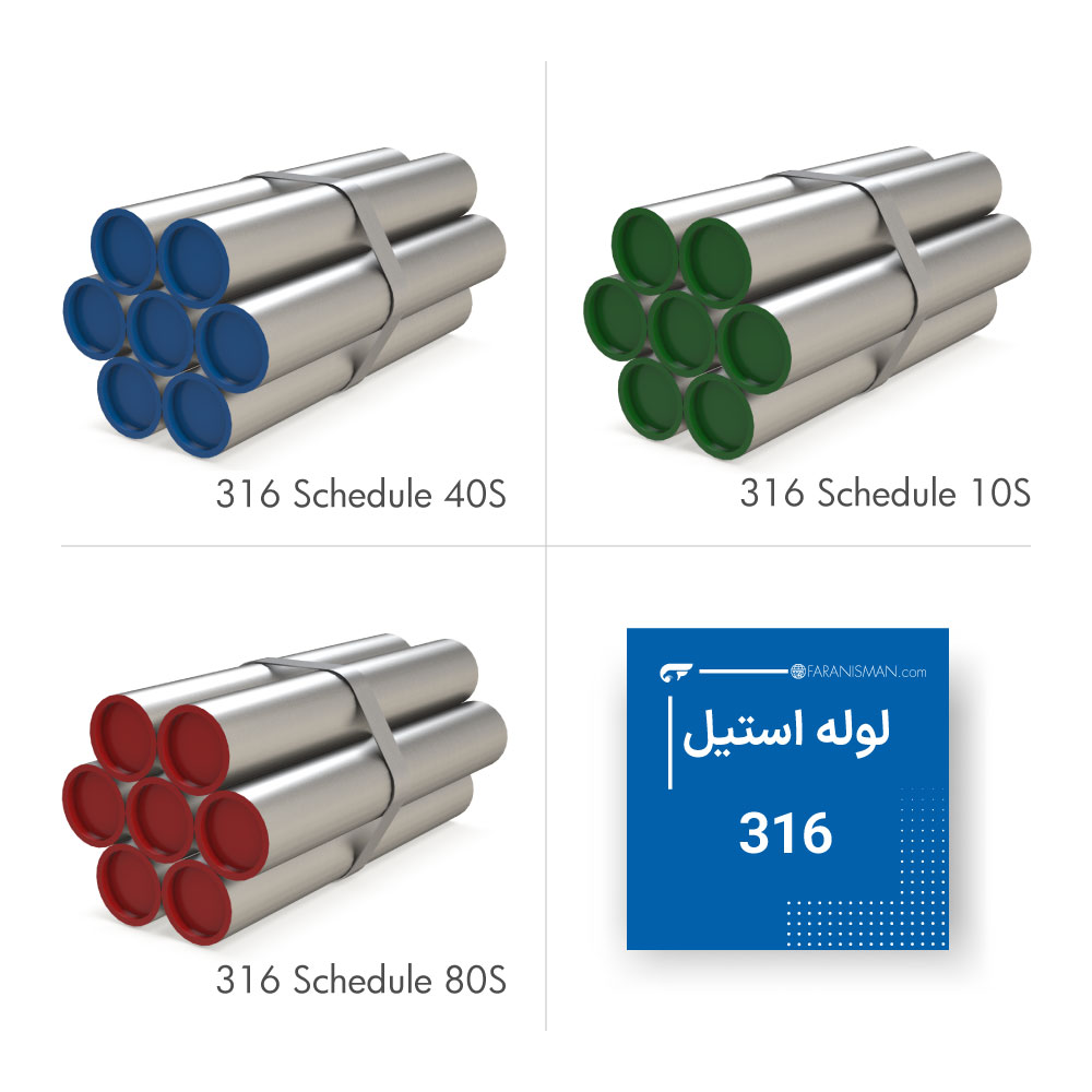 لوله استیل 316 | رده 80S، 40S، 20S
